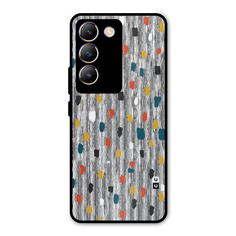 Single Paint Pattern Metal Back Case for Vivo T3 5G