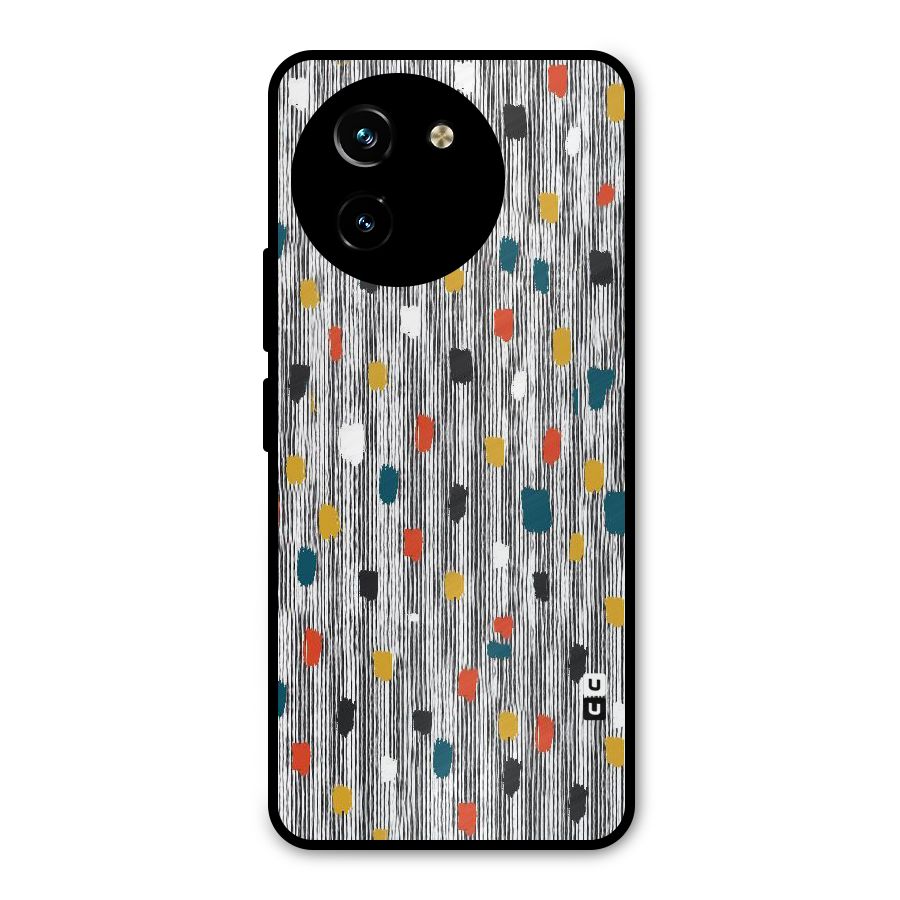 Single Paint Pattern Metal Back Case for Vivo T3x