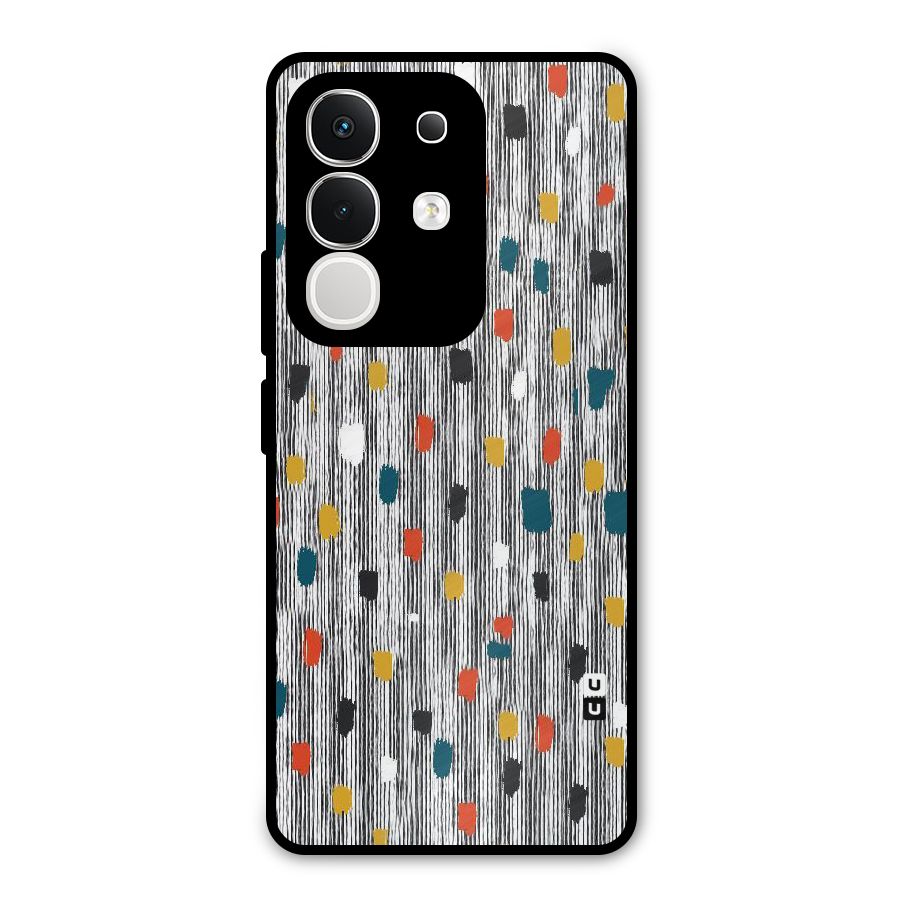 Single Paint Pattern Metal Back Case for Vivo T4x