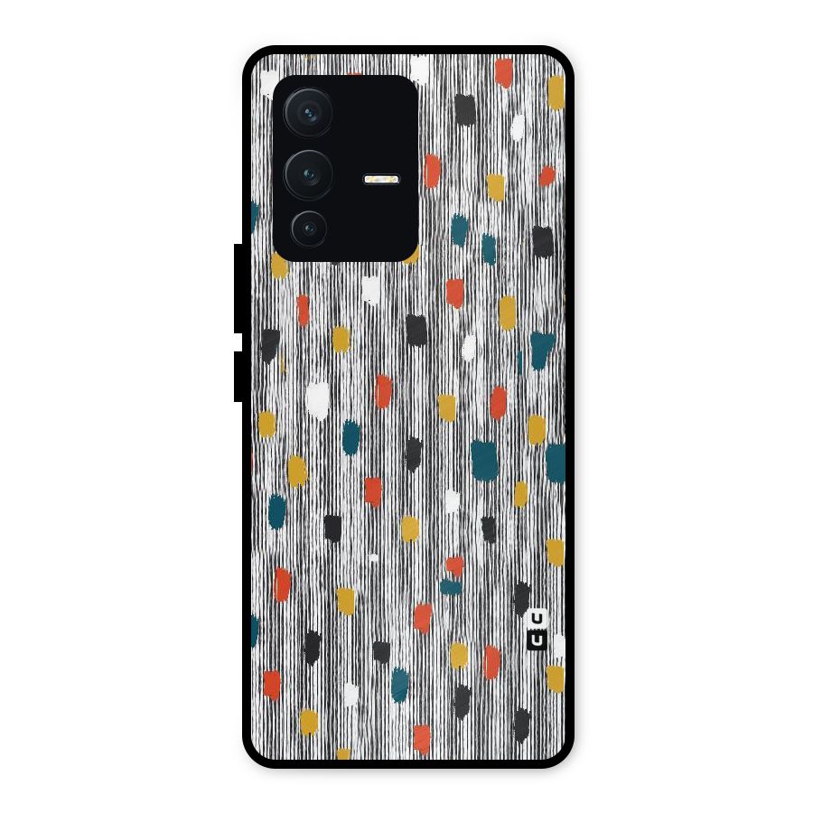 Single Paint Pattern Metal Back Case for Vivo V23 5G
