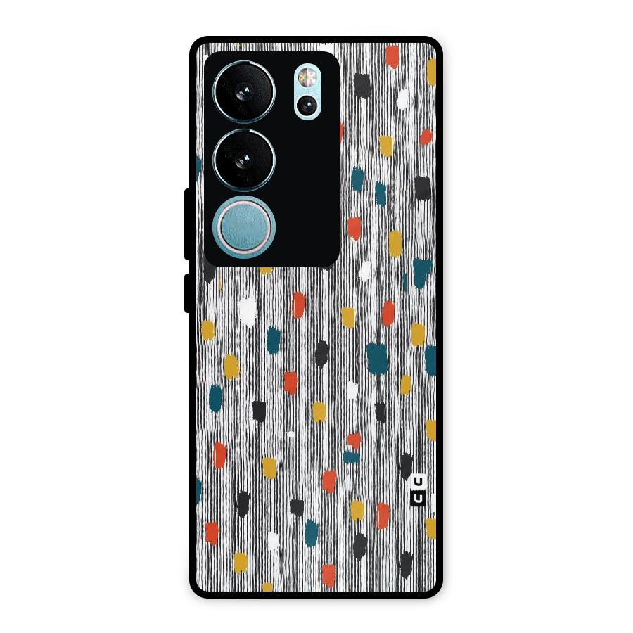 Single Paint Pattern Metal Back Case for Vivo V29 Pro