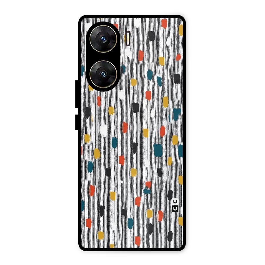 Single Paint Pattern Metal Back Case for Vivo V29e