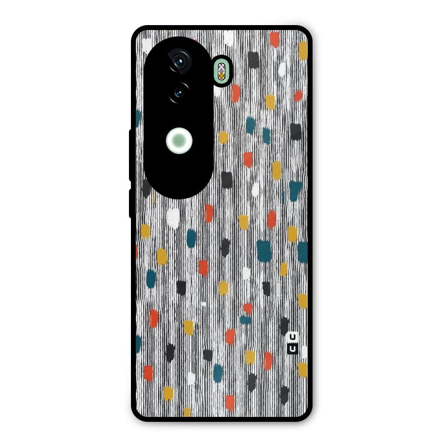 Single Paint Pattern Metal Back Case for Vivo V40e