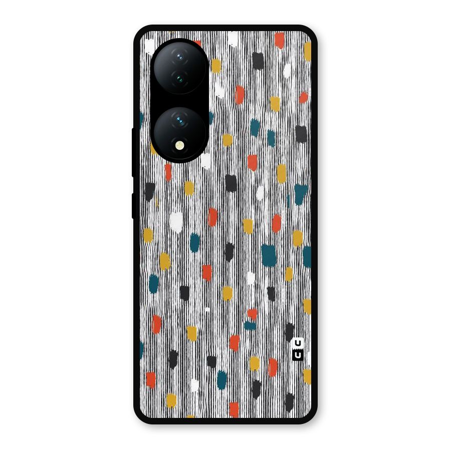 Single Paint Pattern Metal Back Case for Vivo Y100a