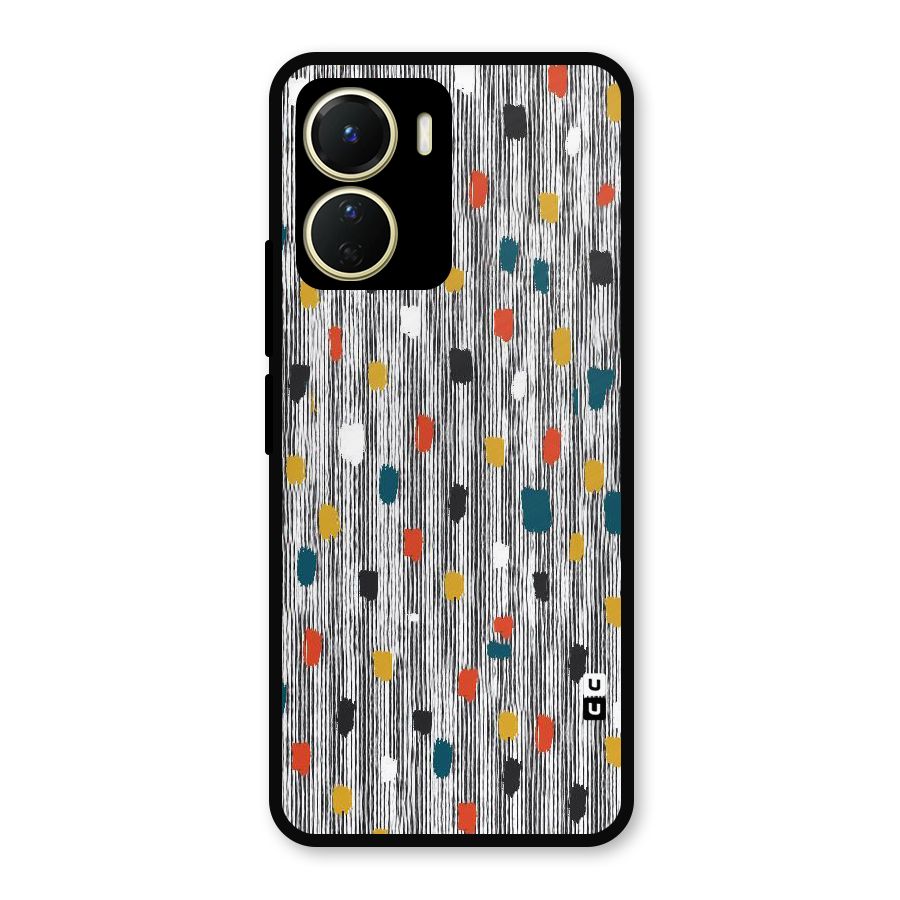 Single Paint Pattern Metal Back Case for Vivo Y16