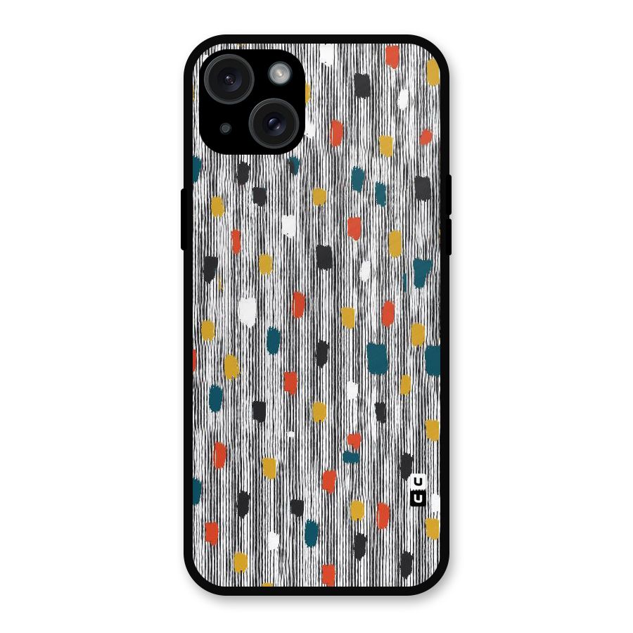 Single Paint Pattern Metal Back Case for iPhone 15 Plus