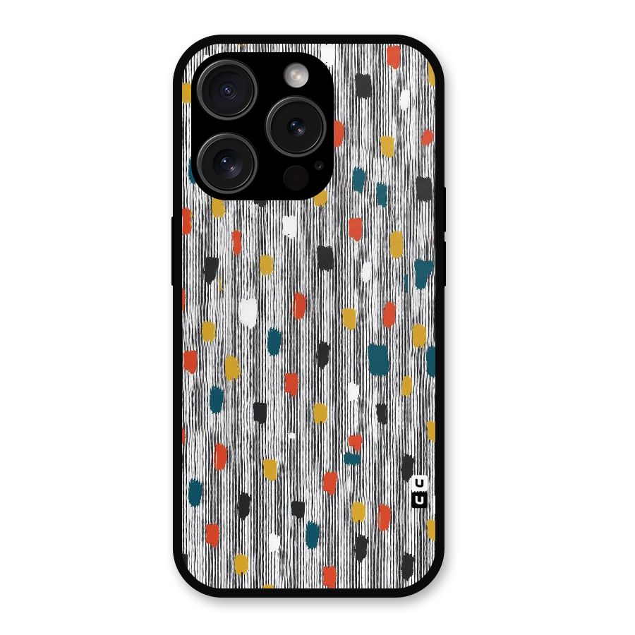 Single Paint Pattern Metal Back Case for iPhone 15 Pro