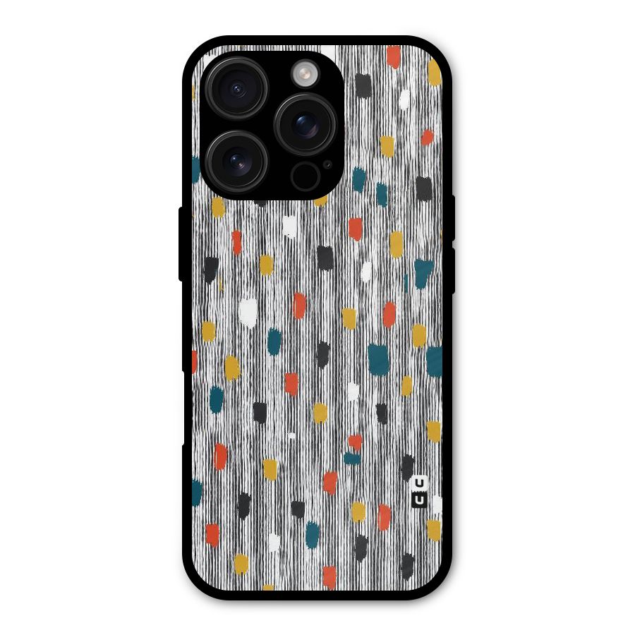 Single Paint Pattern Metal Back Case for iPhone 16 Pro