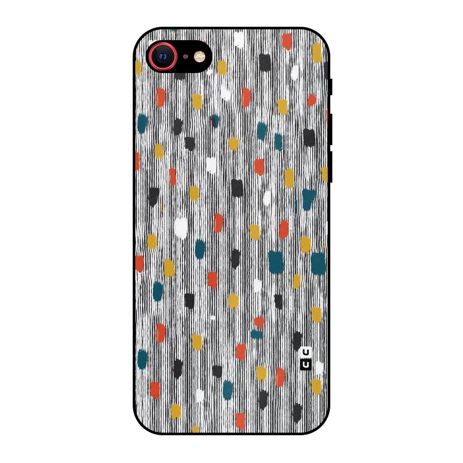 Single Paint Pattern Metal Back Case for iPhone SE 2020