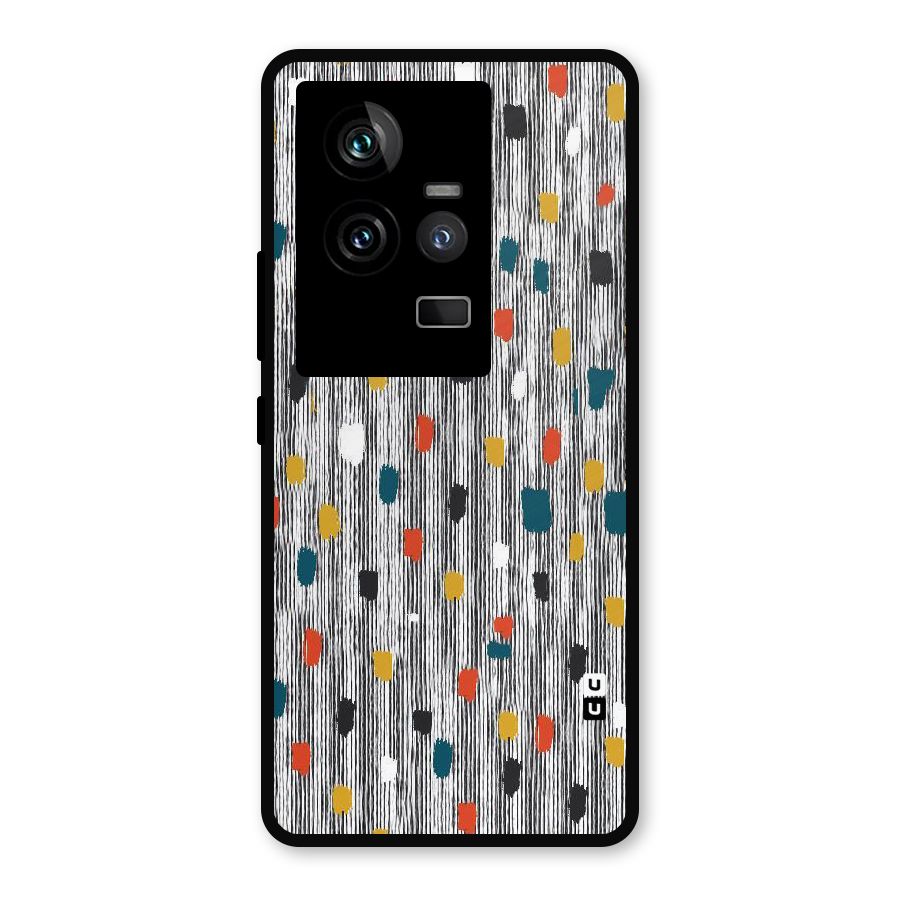 Single Paint Pattern Metal Back Case for iQOO 11 5G
