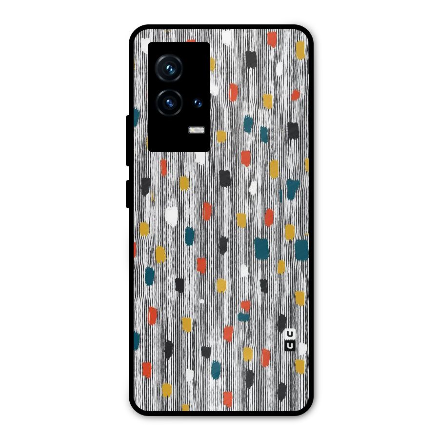 Single Paint Pattern Metal Back Case for iQOO 9 5G