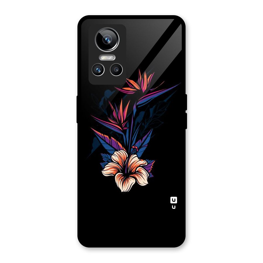 Single Painted Flower Glass Back Case for Realme GT Neo 3