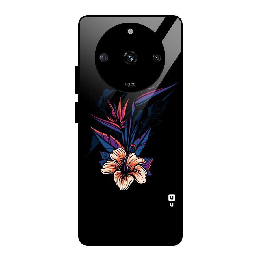 Single Painted Flower Glass Back Case for Realme Narzo 60 5G