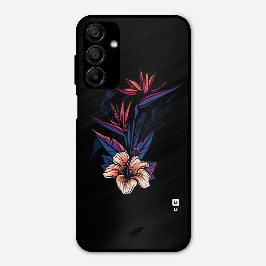 Single Painted Flower Metal Back Case for Galaxy A15 5G