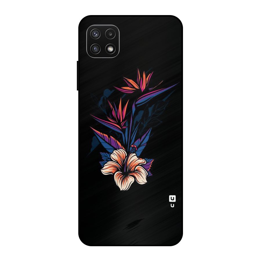Single Painted Flower Metal Back Case for Galaxy A22 5G