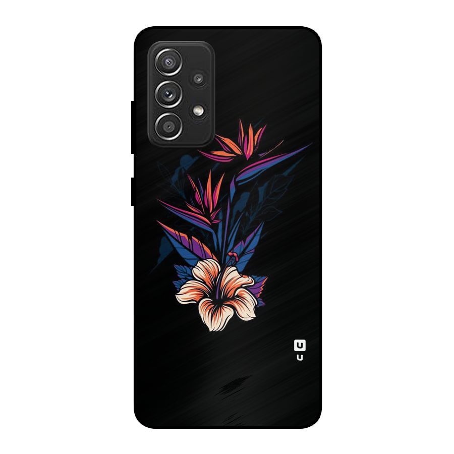 Single Painted Flower Metal Back Case for Galaxy A52