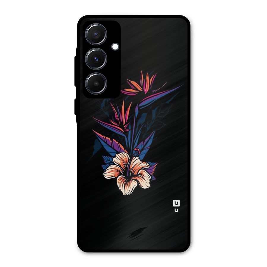 Single Painted Flower Metal Back Case for Galaxy A55