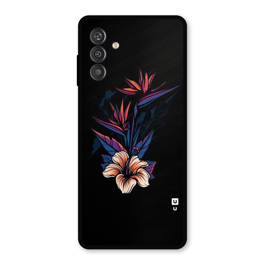 Single Painted Flower Metal Back Case for Galaxy F13