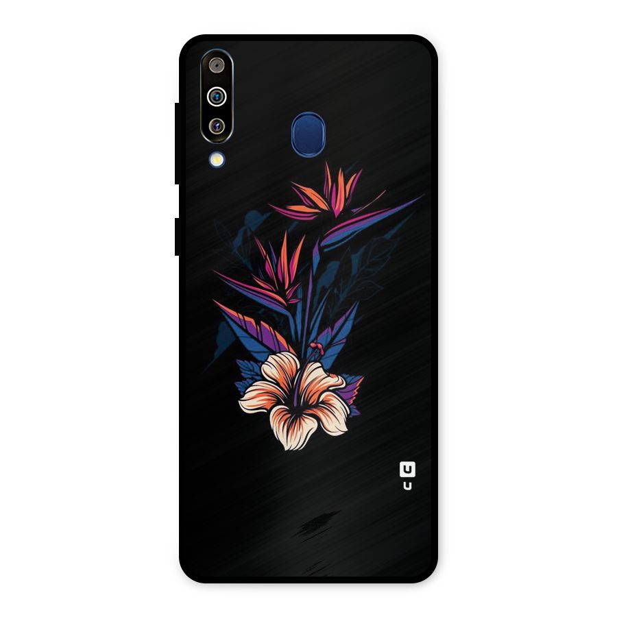 Single Painted Flower Metal Back Case for Galaxy M30