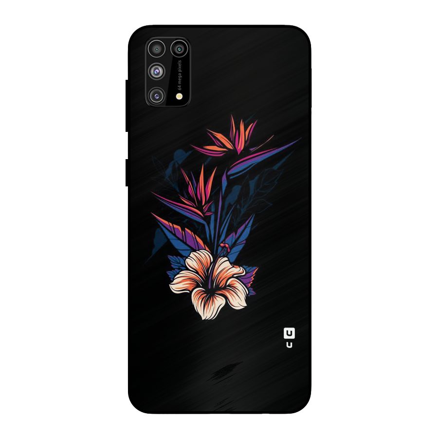 Single Painted Flower Metal Back Case for Galaxy M31