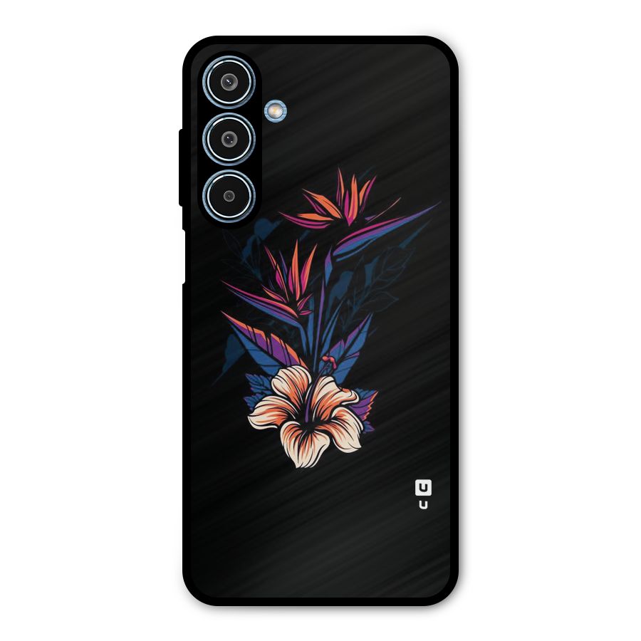 Single Painted Flower Metal Back Case for Galaxy M35