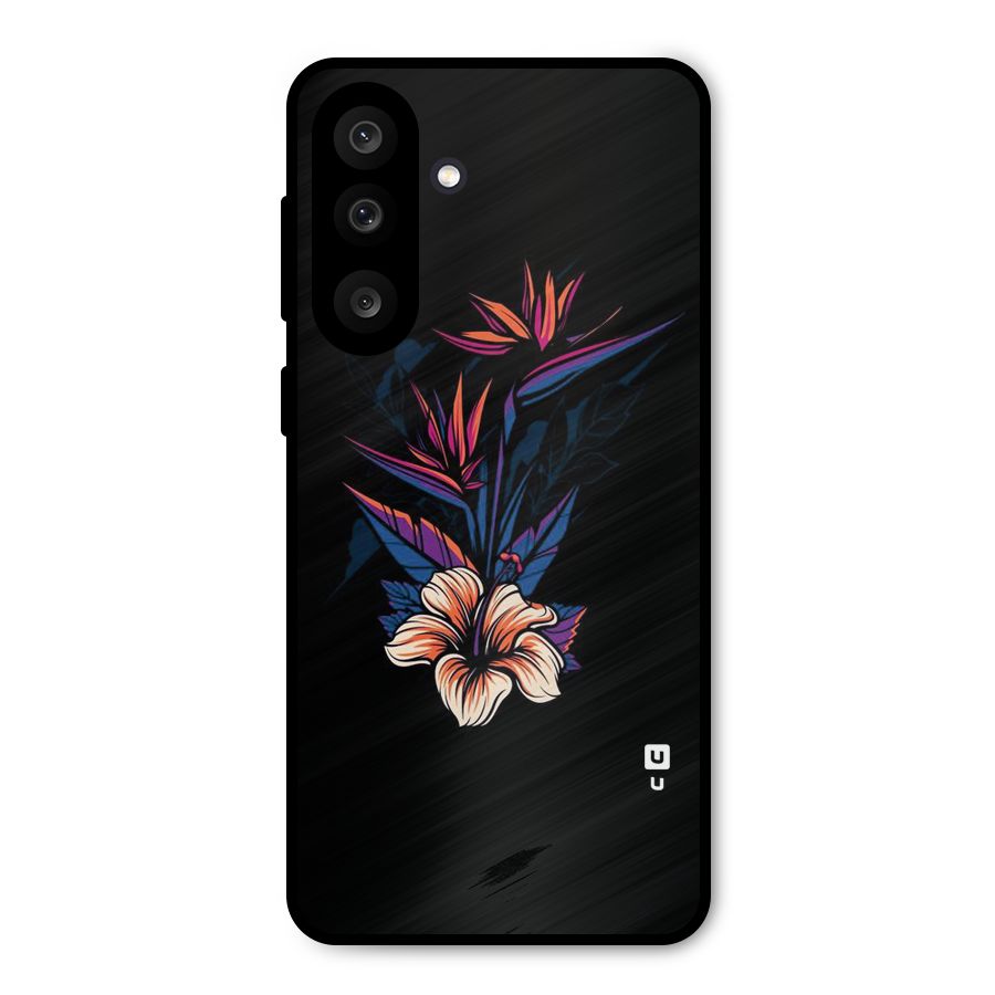Single Painted Flower Metal Back Case for Galaxy M56