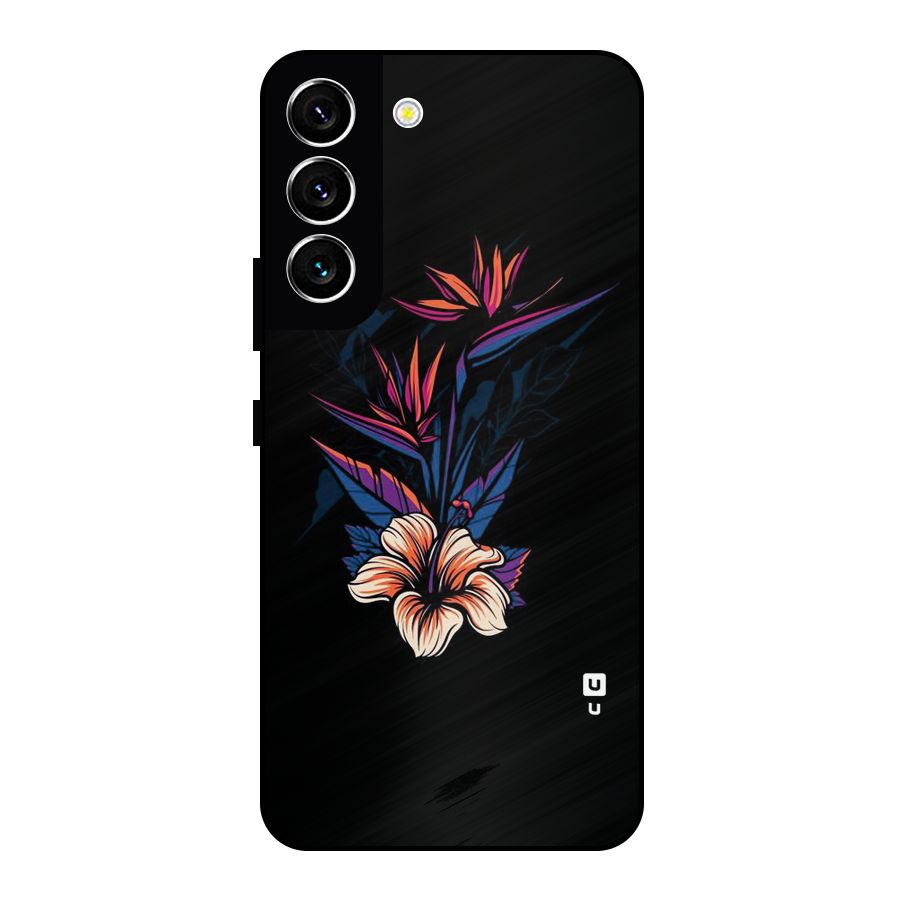 Single Painted Flower Metal Back Case for Galaxy S22 5G