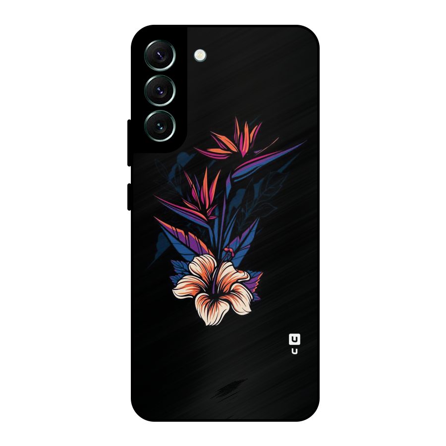 Single Painted Flower Metal Back Case for Galaxy S22 Plus 5G