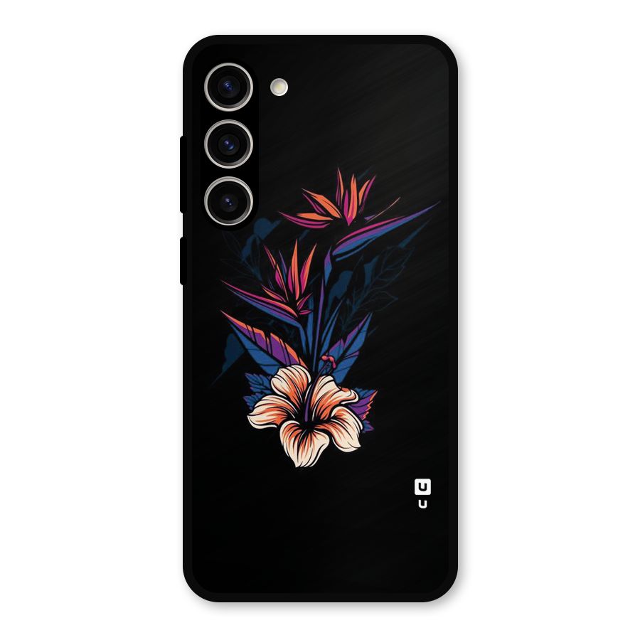 Single Painted Flower Metal Back Case for Galaxy S23 Plus