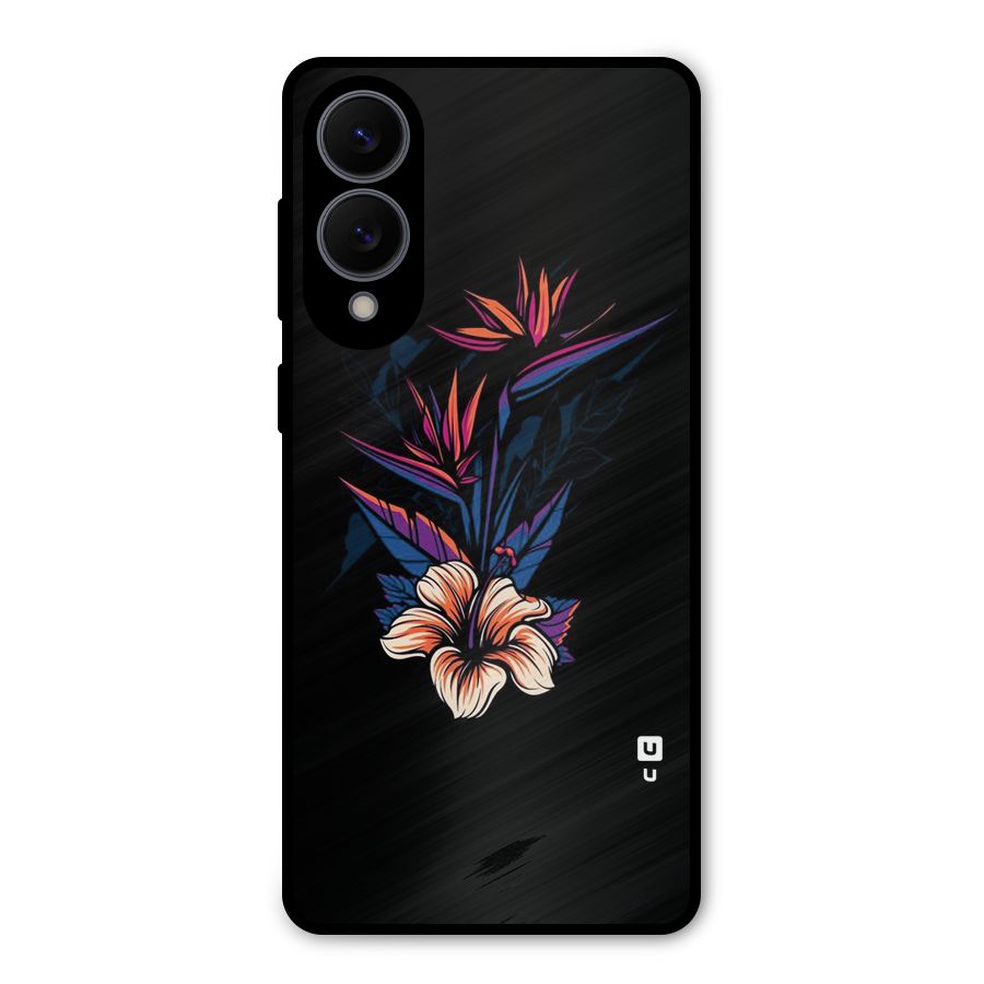 Single Painted Flower Metal Back Case for Galaxy S25 Edge