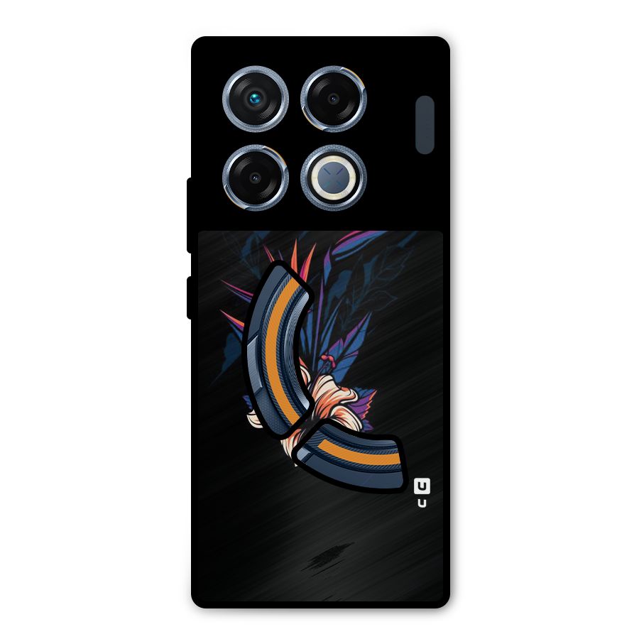 Single Painted Flower Metal Back Case for Infinix GT 20 Pro