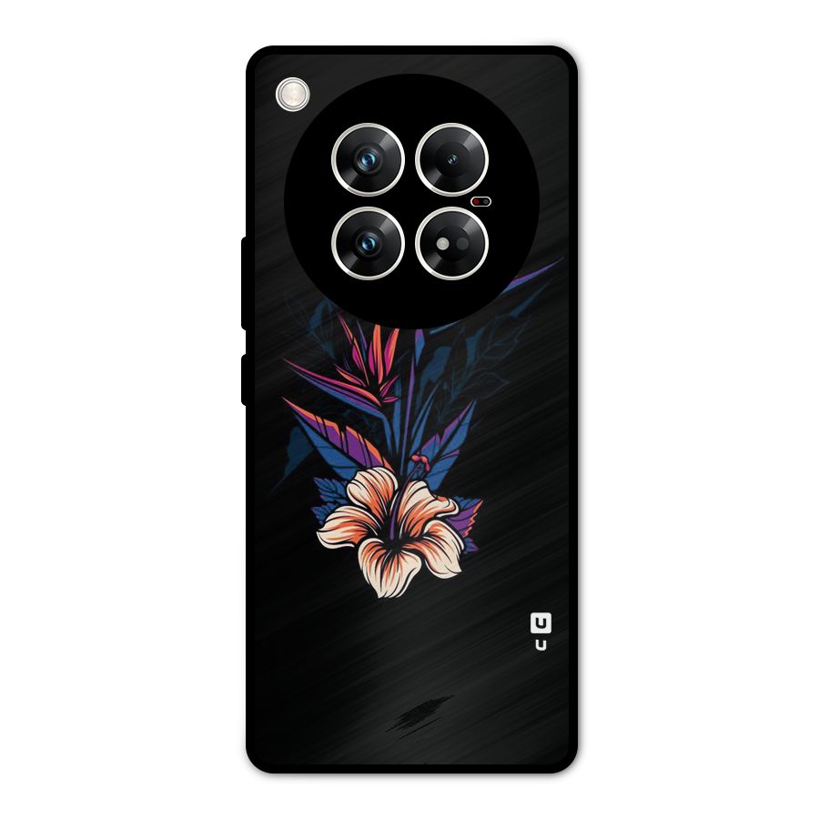 Single Painted Flower Metal Back Case for Infinix Zero 40 5G