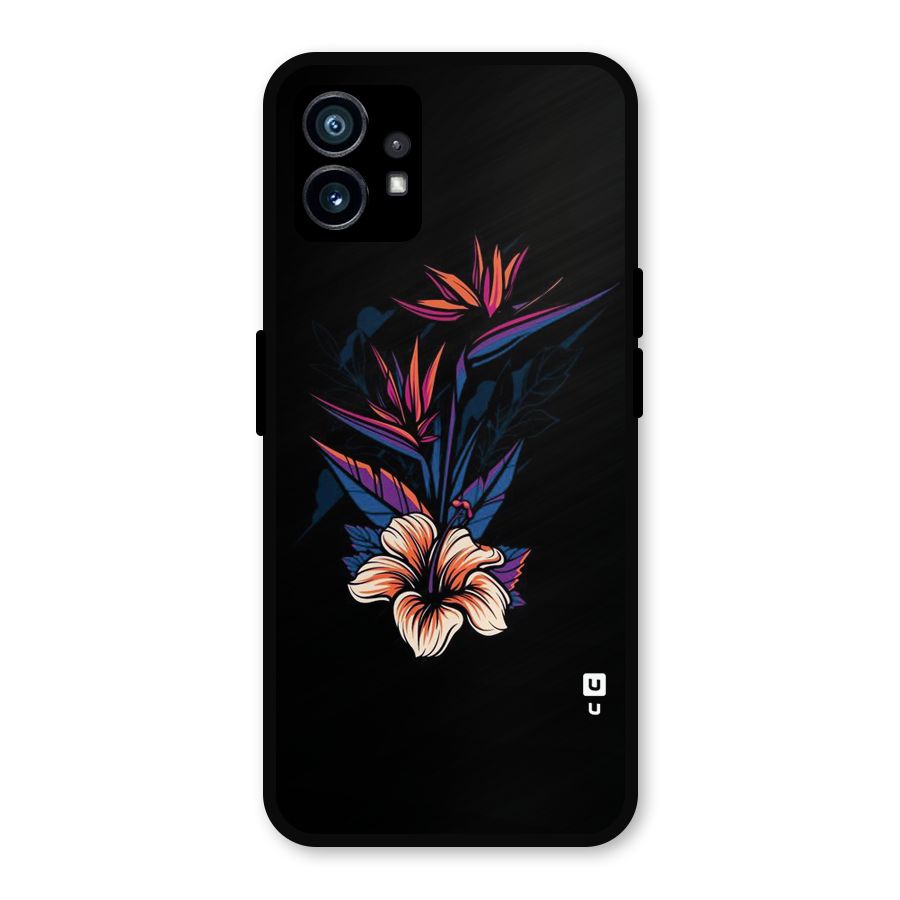 Single Painted Flower Metal Back Case for Nothing Phone 1