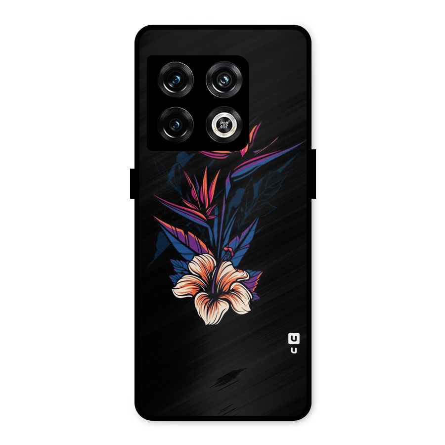 Single Painted Flower Metal Back Case for OnePlus 10 Pro 5G