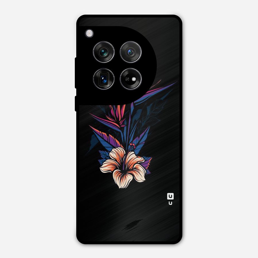 Single Painted Flower Metal Back Case for OnePlus 12
