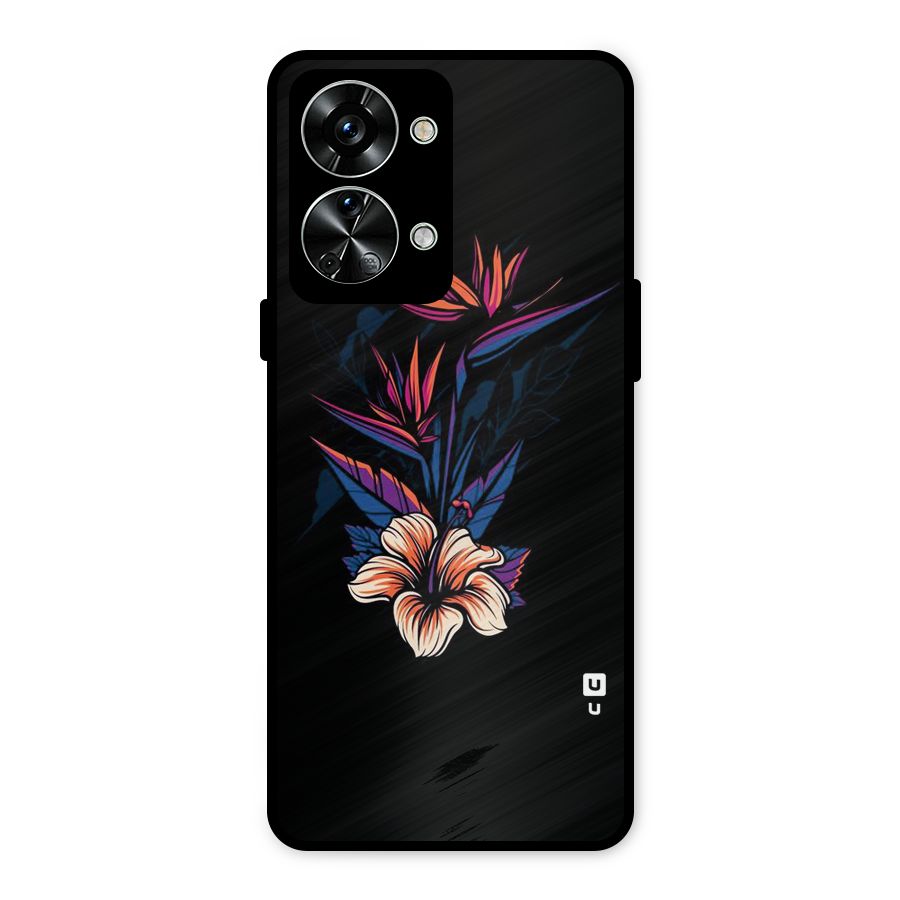 Single Painted Flower Metal Back Case for OnePlus Nord 2T