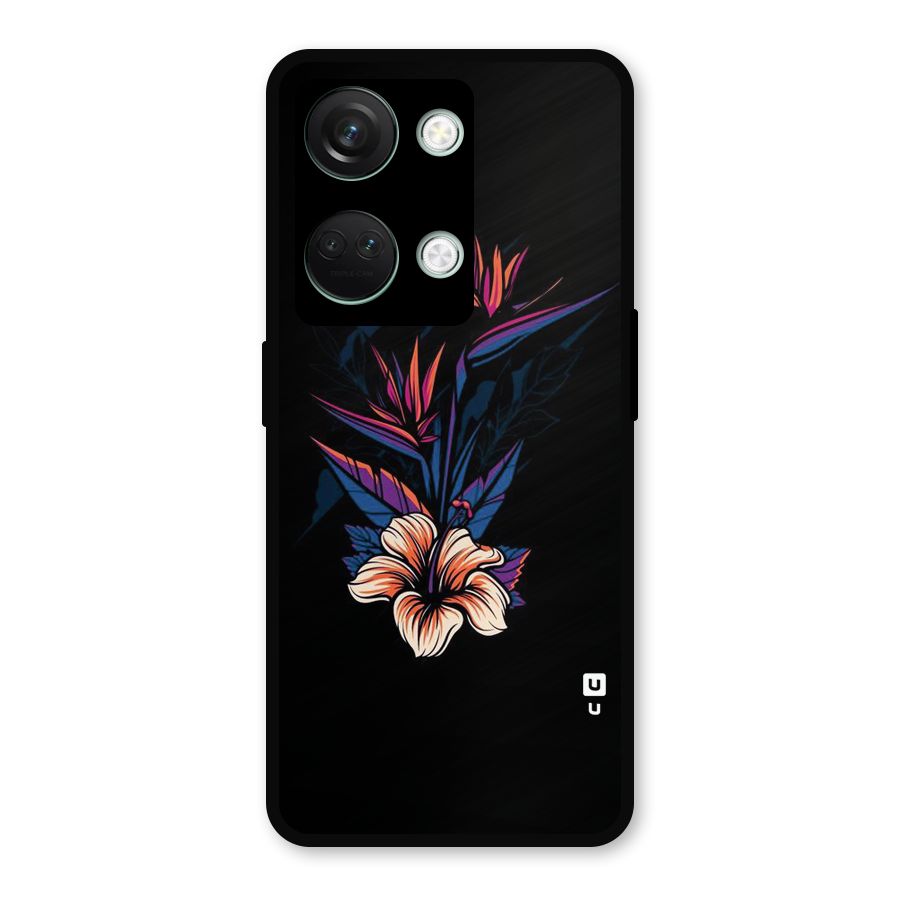 Single Painted Flower Metal Back Case for OnePlus Nord 3