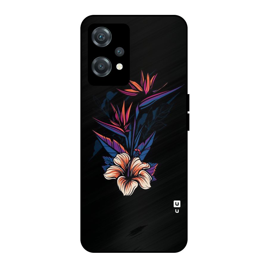 Single Painted Flower Metal Back Case for OnePlus Nord CE 2 Lite 5G