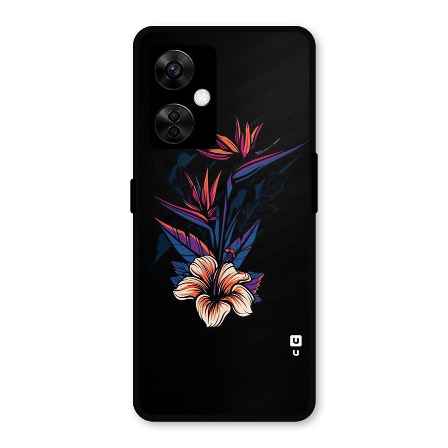Single Painted Flower Metal Back Case for OnePlus Nord CE 3 Lite