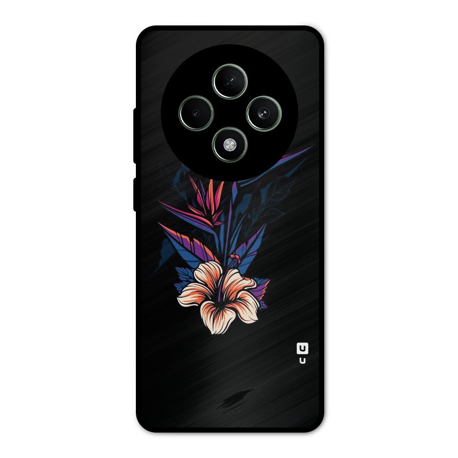 Single Painted Flower Metal Back Case for Oppo F27