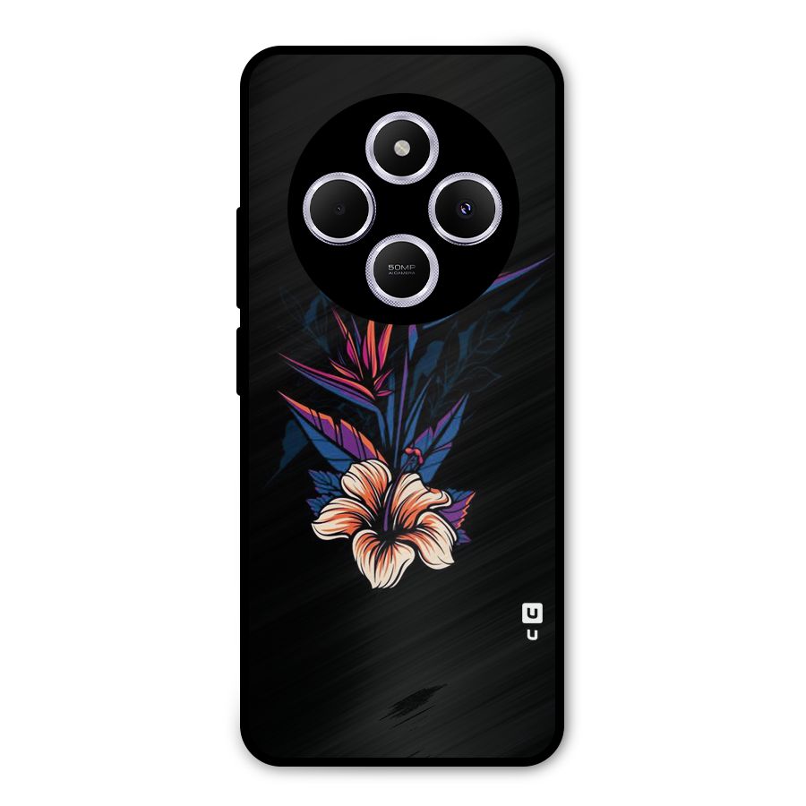 Single Painted Flower Metal Back Case for Poco M7