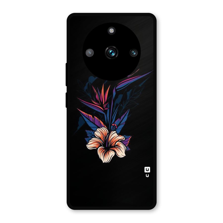 Single Painted Flower Metal Back Case for Realme 11 Pro Plus