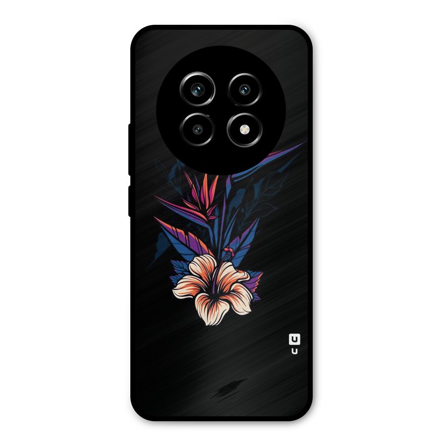Single Painted Flower Metal Back Case for Realme 13 Pro