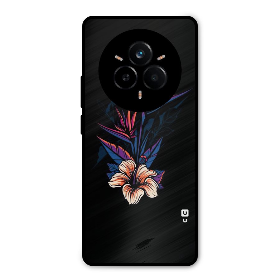Single Painted Flower Metal Back Case for Realme 14 Pro