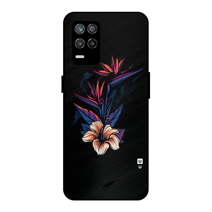 Single Painted Flower Metal Back Case for Realme 8s 5G
