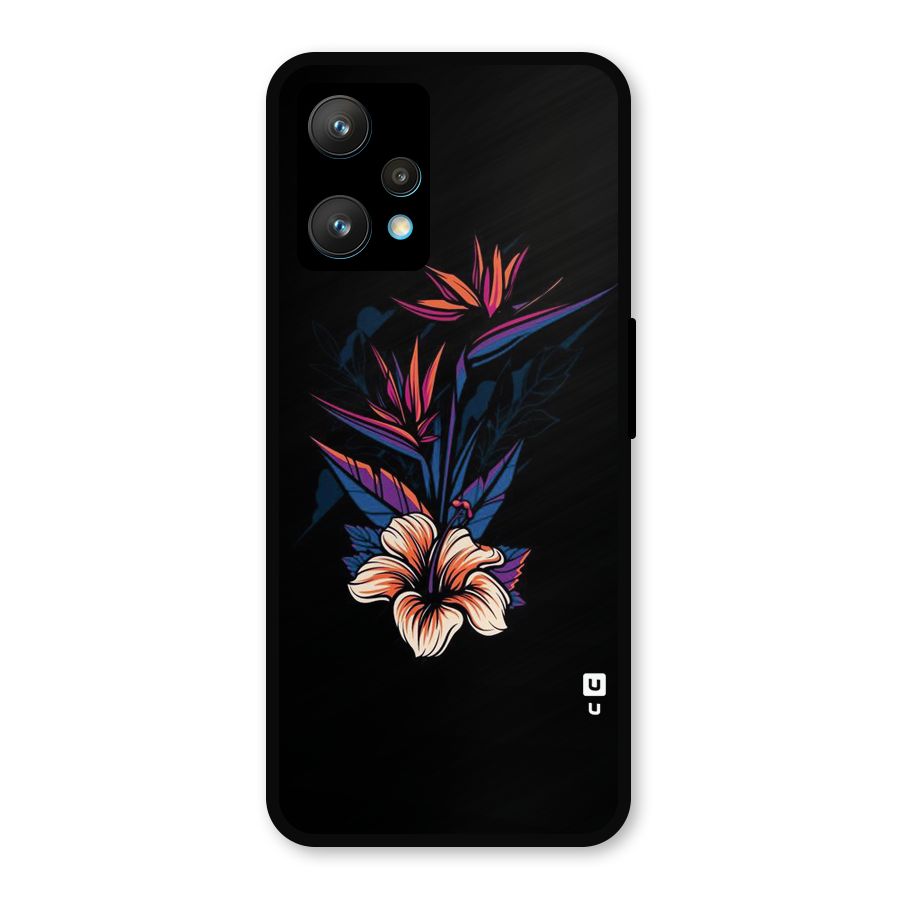 Single Painted Flower Metal Back Case for Realme 9 Pro Plus 5G
