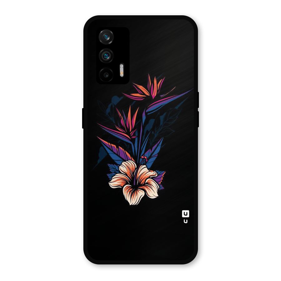 Single Painted Flower Metal Back Case for Realme GT 5G