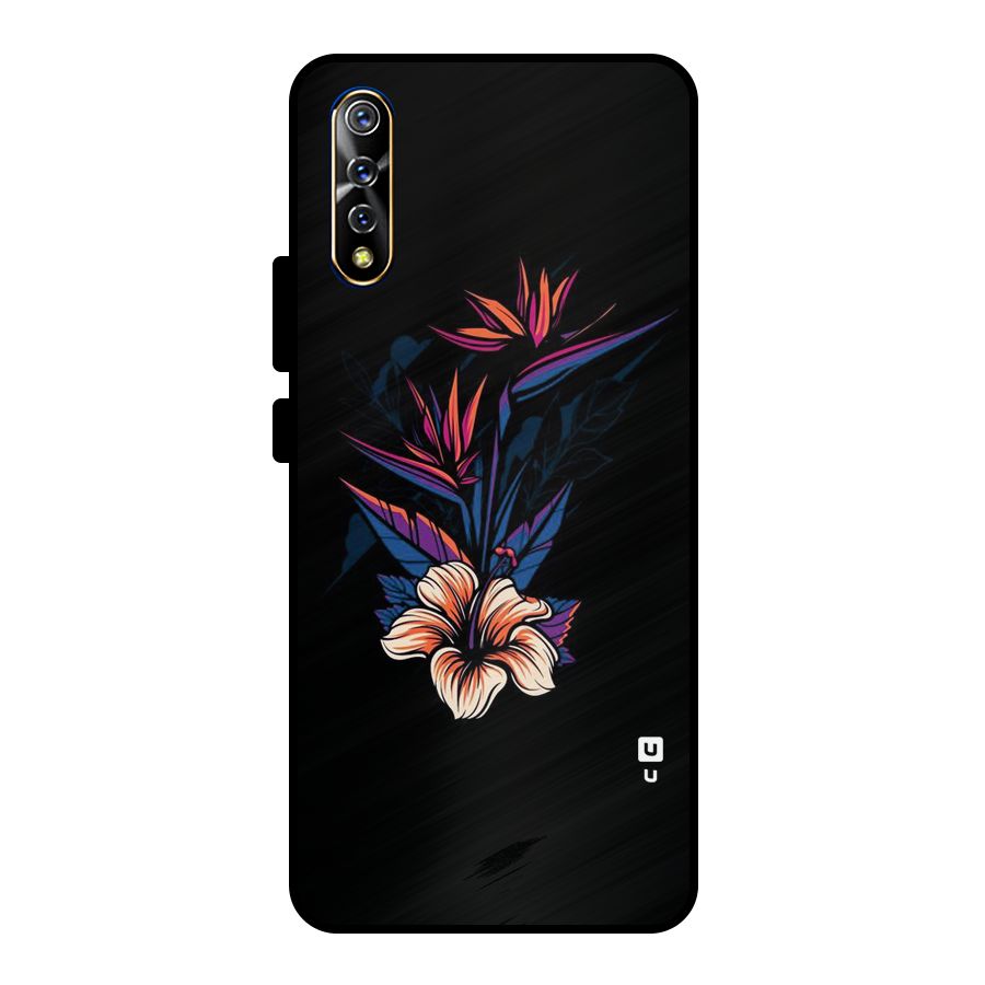 Single Painted Flower Metal Back Case for Vivo S1