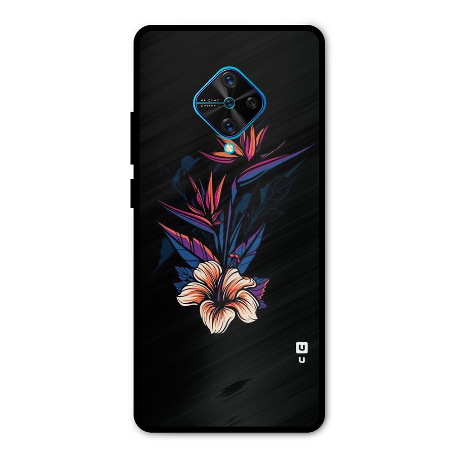 Single Painted Flower Metal Back Case for Vivo S1 Pro