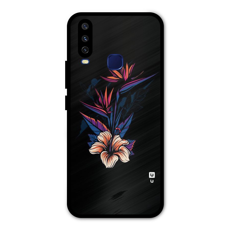 Single Painted Flower Metal Back Case for Vivo V17